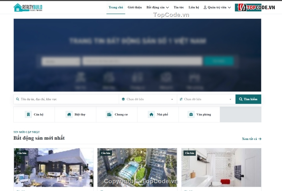 web bất động sản,website,website bất động sản